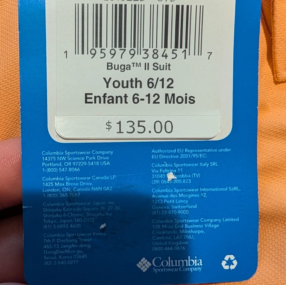 Columbia Fuchsia and Orange Snowsuit